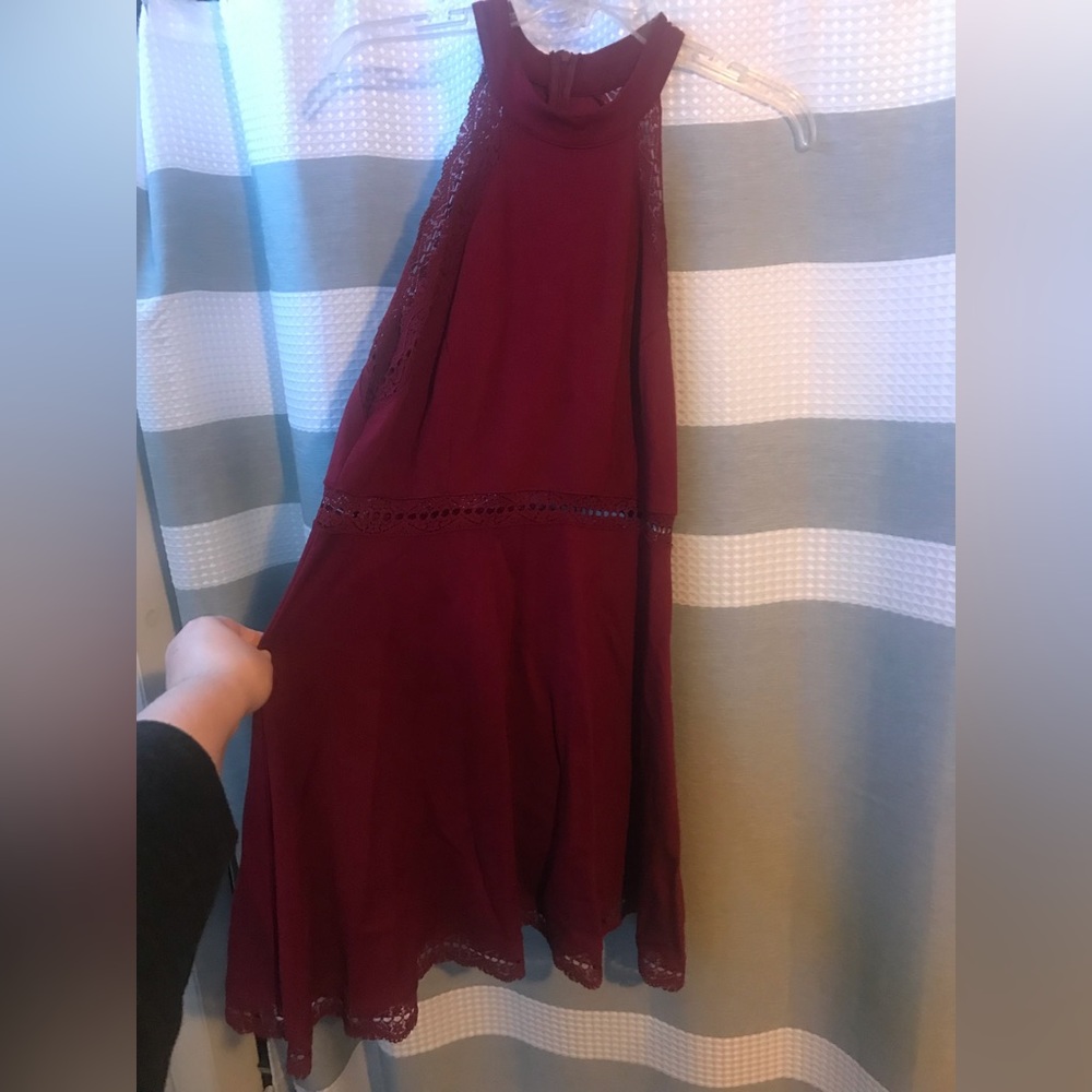 Maroon LuLu’s Skater Dress (Worn Twice)